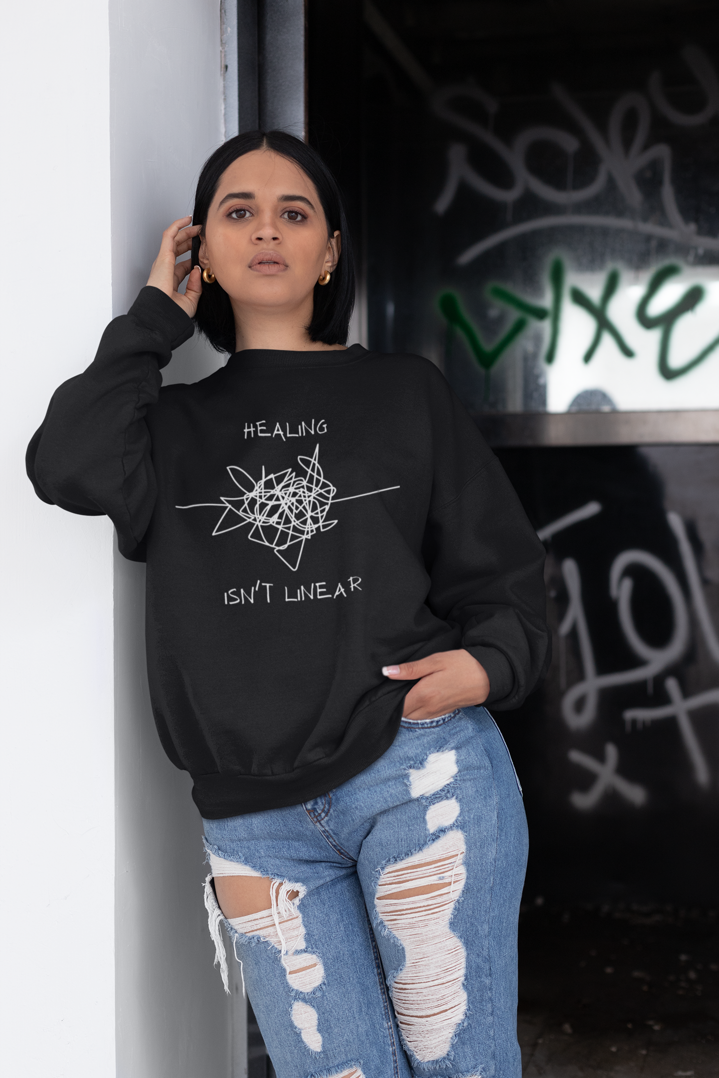 Healing Isn't Linear - Unisex Sweatshirt