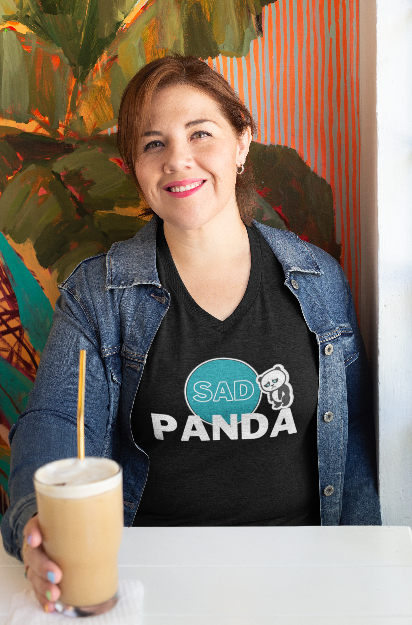 Sad Panda - Women’s Recycled V-Neck Tee